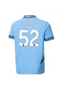 Manchester City Oscar Bobb #52 Voetbaltruitje Thuis tenue 2024-25 Korte Mouw